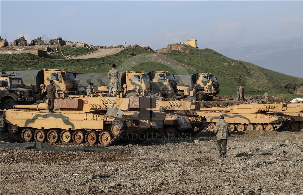 ارتش ترکیه مواضع تروریست ها در عفرین را هدف قرار داد