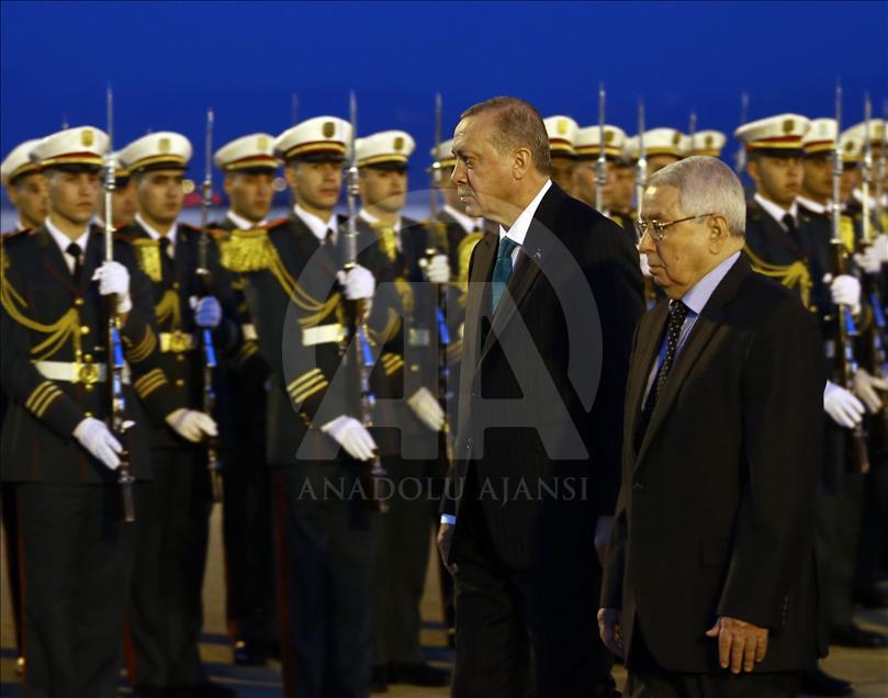 الرئيس التركي رجب طيب أردوغان يصل الجزائر في أول محطات جولته الإفريقية