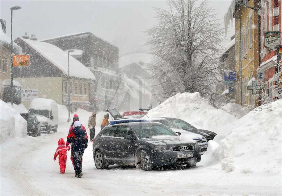 Fuerte tormenta de nieve en Croacia