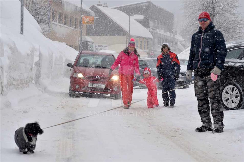 Fuerte tormenta de nieve en Croacia