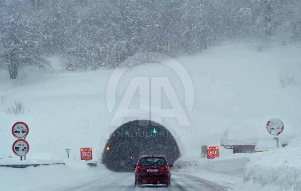 Fuerte tormenta de nieve en Croacia