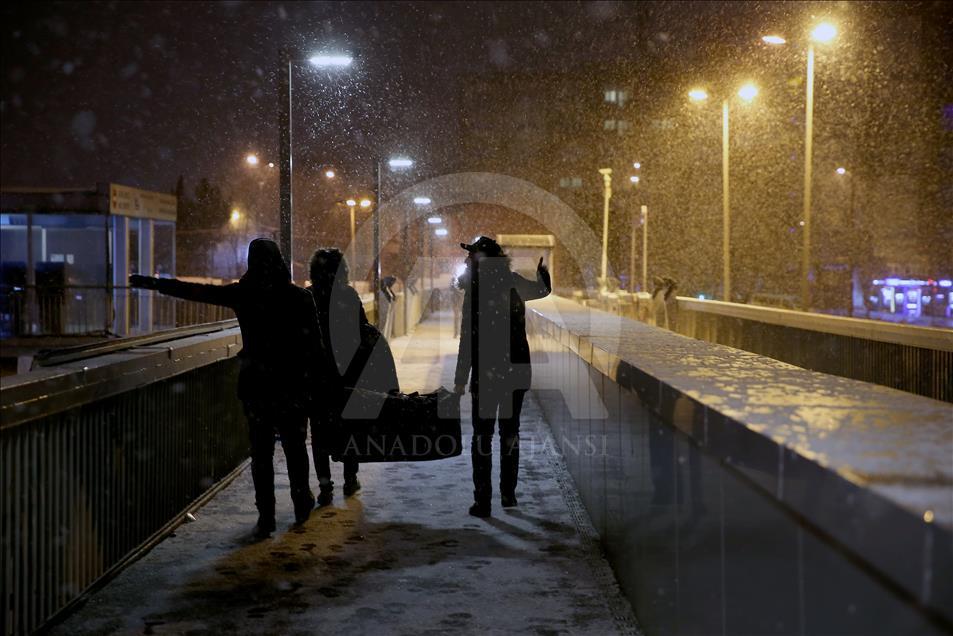 İstanbul'da kar yağışı