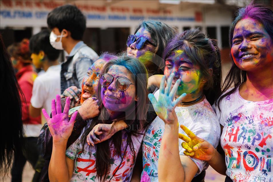 Festival of colours "Holi" in Nepal