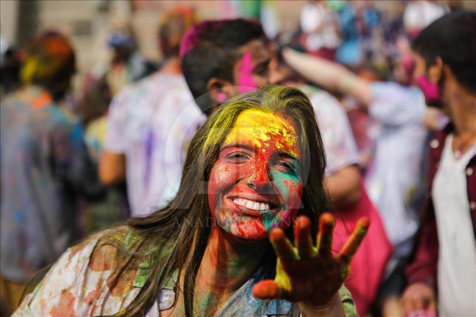 Festival of colours "Holi" in Nepal