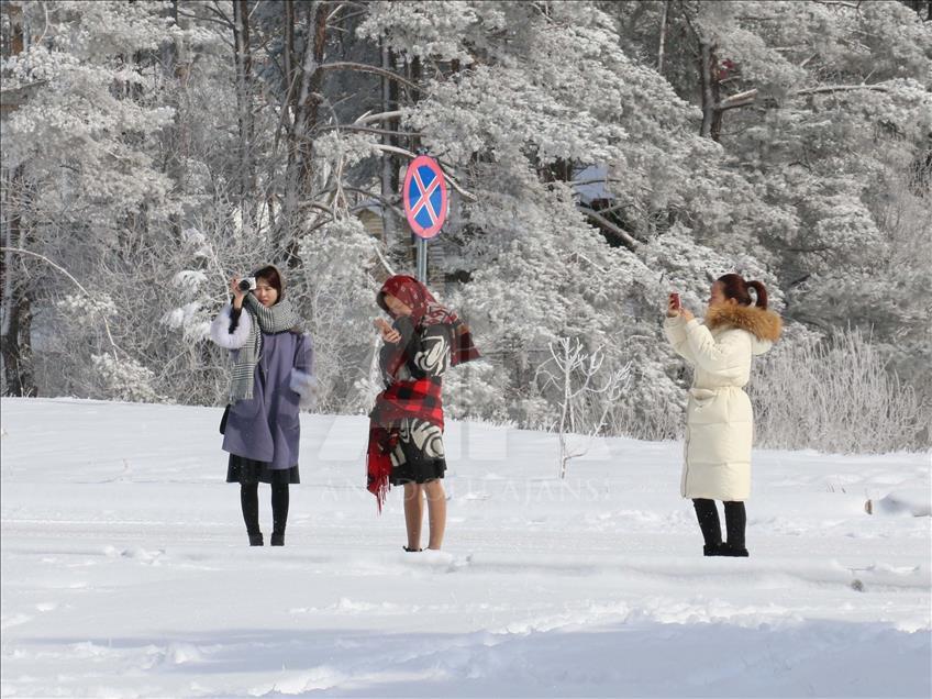 Bolu'da kar yağışı tatil merkezlerini canlandırdı