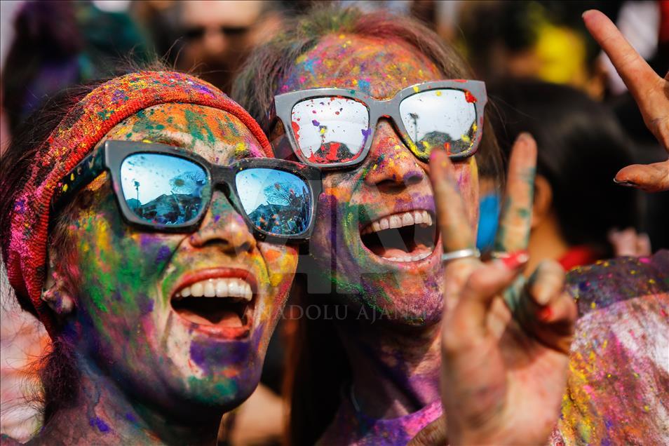 Festival of colours "Holi" in Nepal