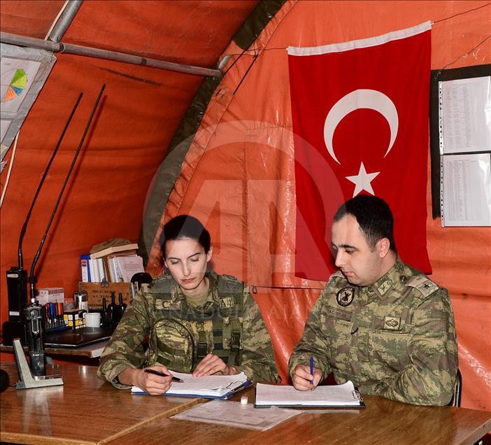 ضابطات الجيش التركي.. مهام فاعلة على جبهة "غصن الزيتون" 
