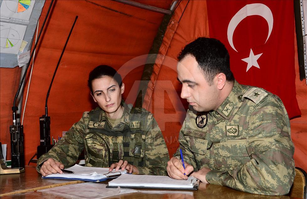 ضابطات الجيش التركي.. مهام فاعلة على جبهة "غصن الزيتون" 
