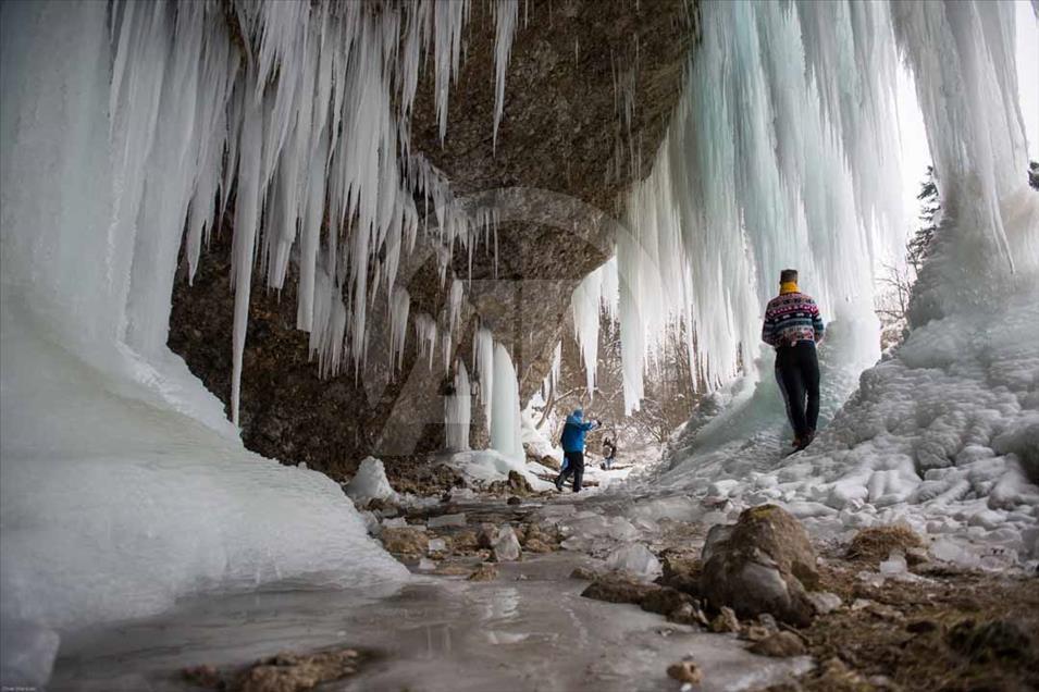 Siklava Skala: la famosa cascada eslovaca se congela durante el invierno