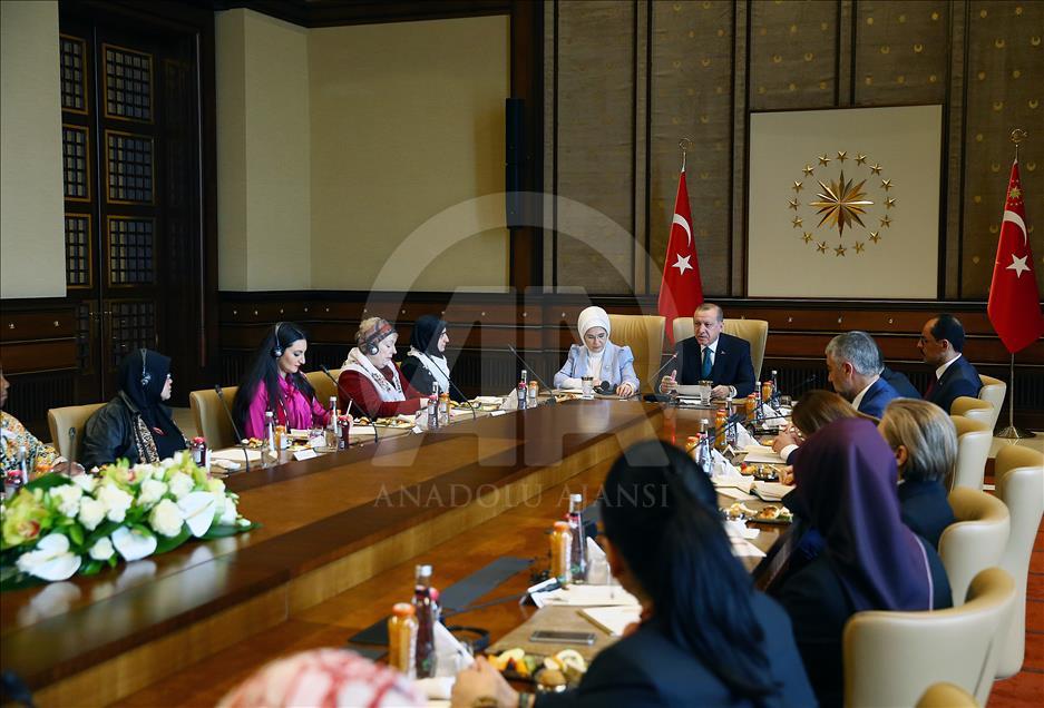 Cumhurbaşkanı Erdoğan, ''Vicdan Konvoyu'' temsilcilerini kabul etti