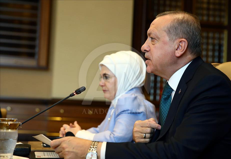 Cumhurbaşkanı Erdoğan, ''Vicdan Konvoyu'' temsilcilerini kabul etti