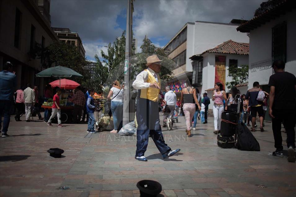 Artistas callejeros en Bogotá