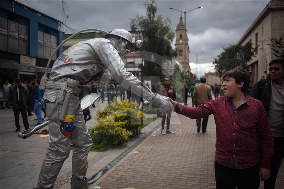 Artistas callejeros en Bogotá