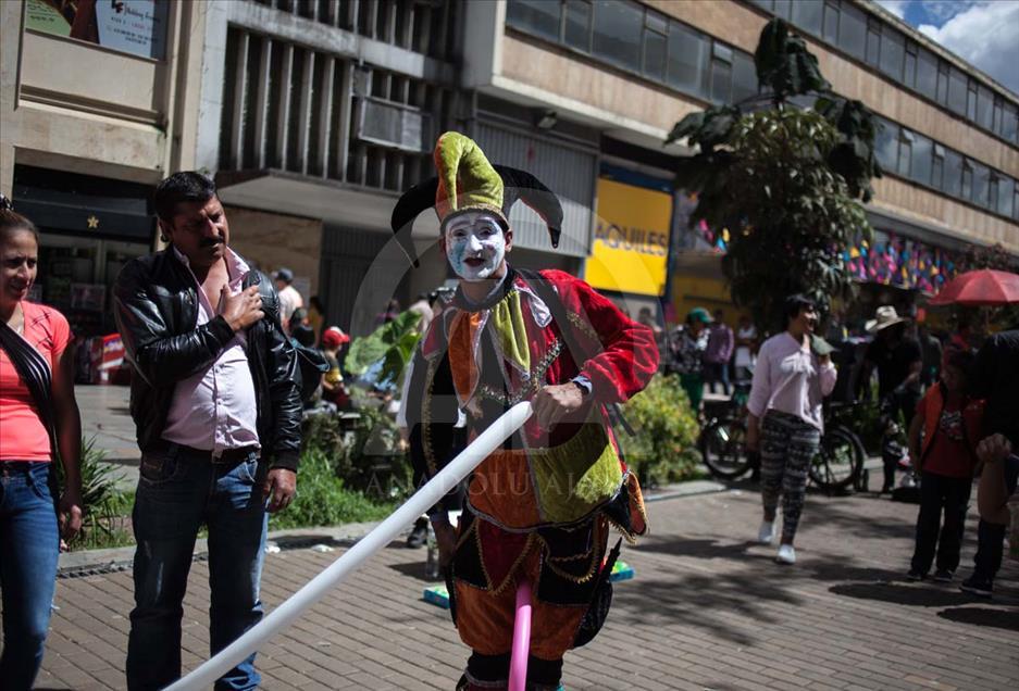 Artistas callejeros en Bogotá