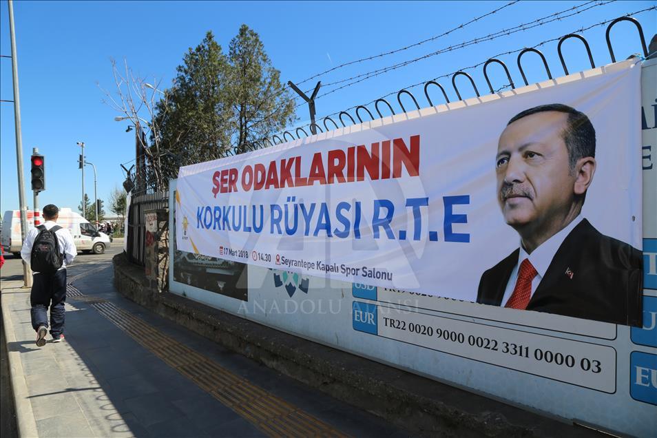Diyarbakır'da Cumhurbaşkanı Erdoğan heyecanı