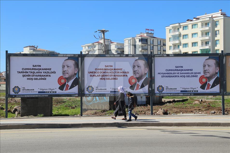 Diyarbakır'da Cumhurbaşkanı Erdoğan heyecanı