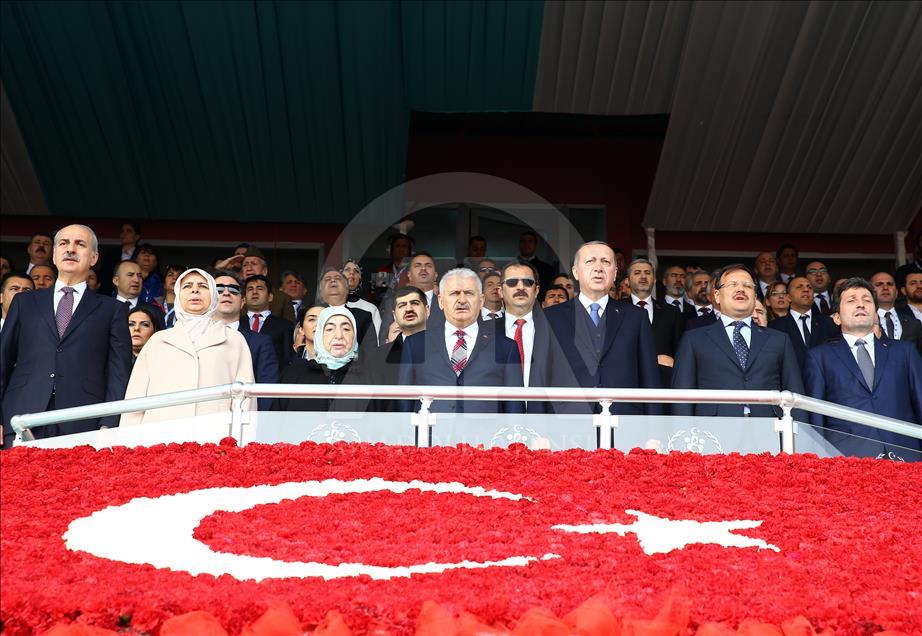 حضور اردوغان در مراسم گرامیداشت 18 مارس، روز شهدا و صد و سومین پیروزی چناق قلعه