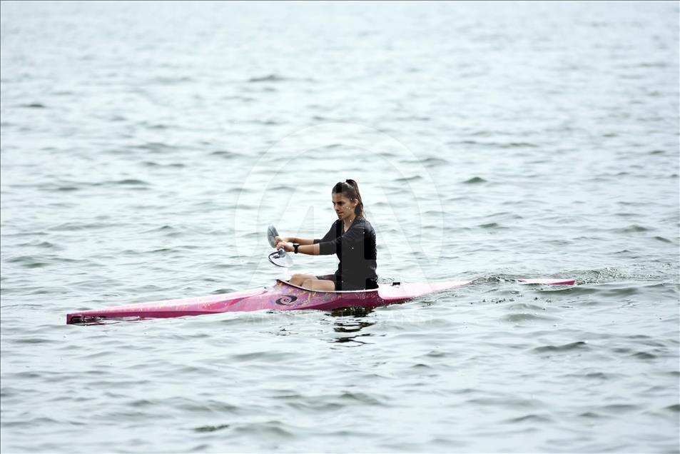 Köyceğiz Gölü su sporlarının merkezi oldu