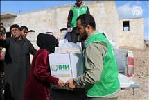 تركيا تقدم المساعدات الإنسانية إلى المدنيين جنوبي عفرين