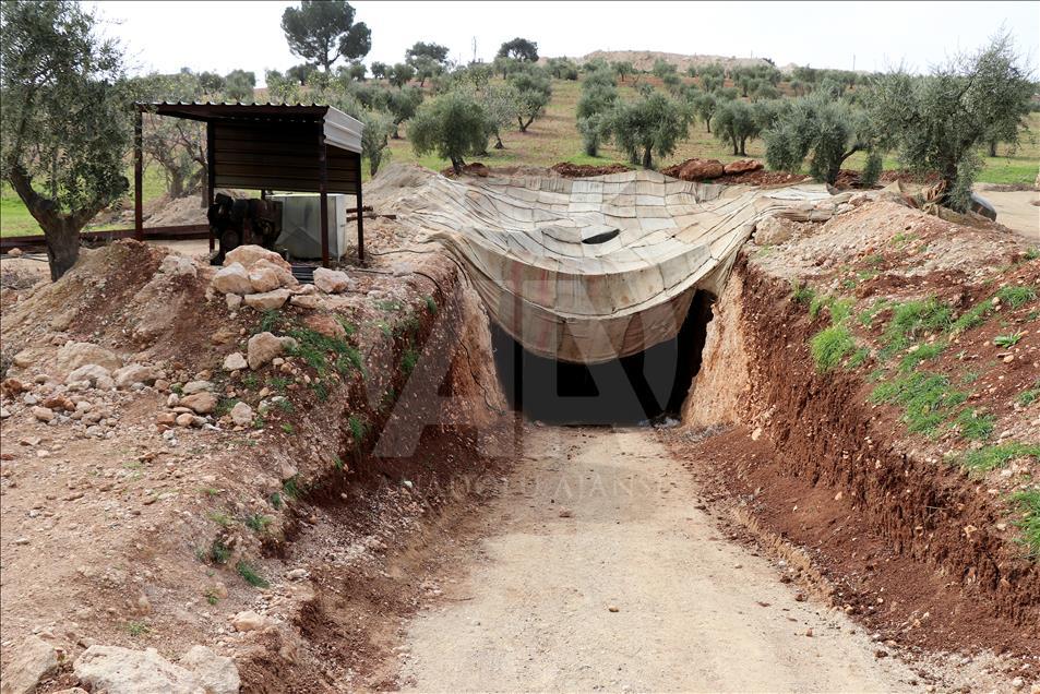 AA filmon tunelet e terroristëve në qendër të Afrinit
