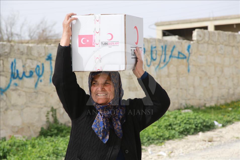 Humanitarian aid to Afrin's Mabatli town