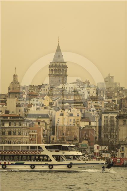 İstanbul'da toz taşınımı