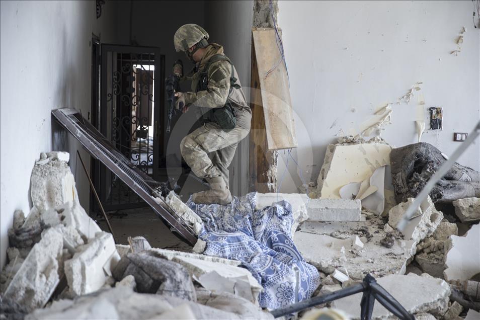 Turkish soldiers finds terror base in Afrin