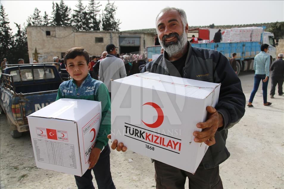 Humanitarian aid to Afrin's Mabatli town