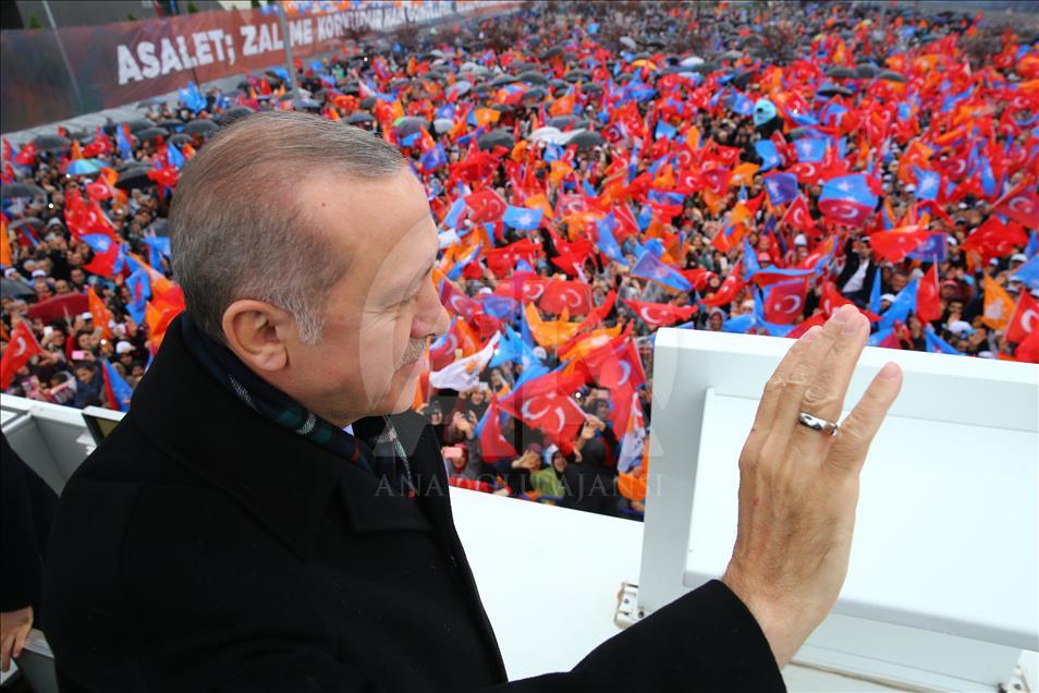 Cumhurbaşkanı ve AK Parti Genel Başkanı Erdoğan, Samsun'da