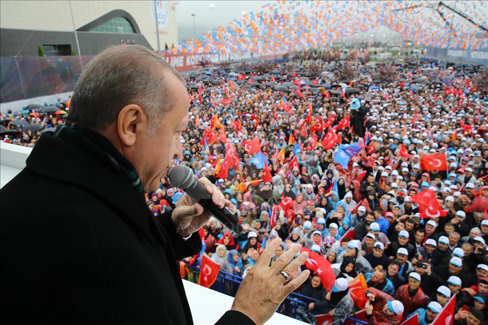 Cumhurbaşkanı ve AK Parti Genel Başkanı Erdoğan, Samsun'da