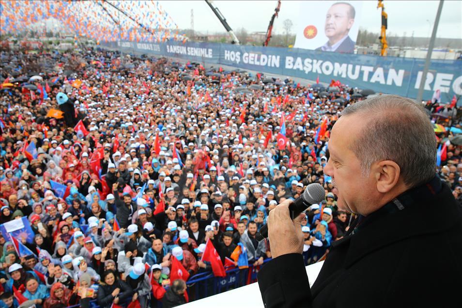 Cumhurbaşkanı ve AK Parti Genel Başkanı Erdoğan, Samsun'da