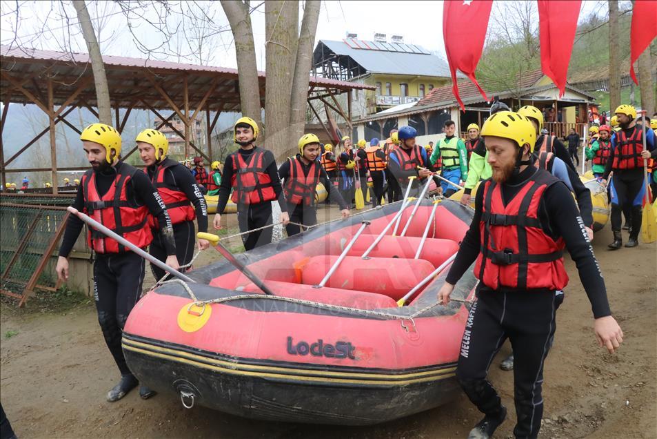 Melen Çayı'nda rafting sezonu açıldı