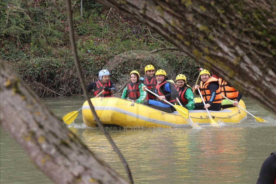 Melen Çayı'nda rafting sezonu açıldı
