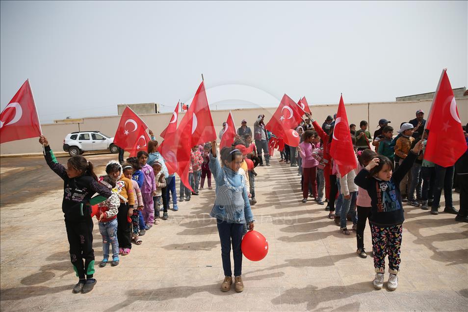 Afrin terörden arındırıldı çocuklar okulla buluştu