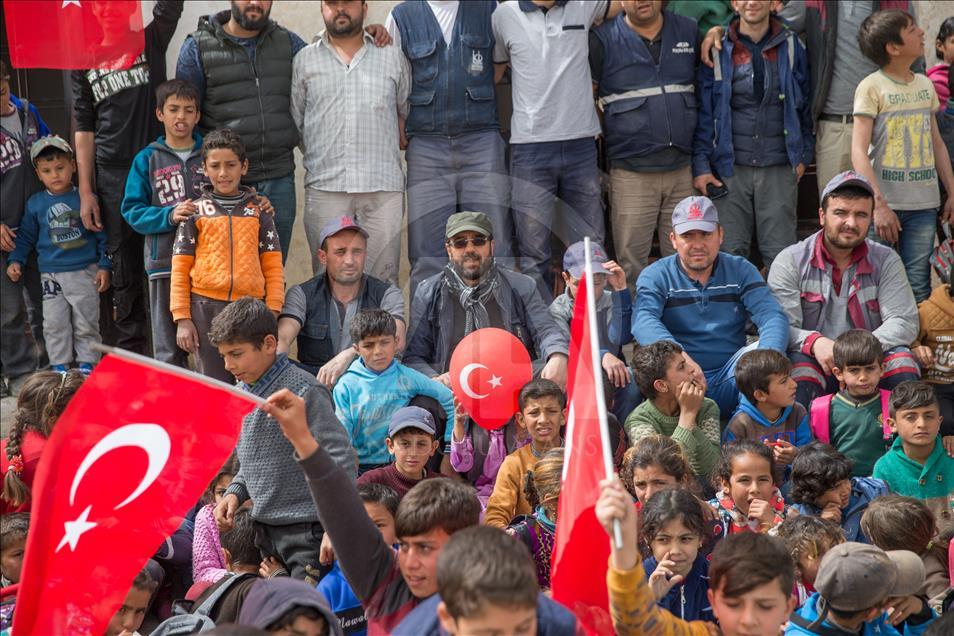 Afrin terörden arındırıldı çocuklar okulla buluştu