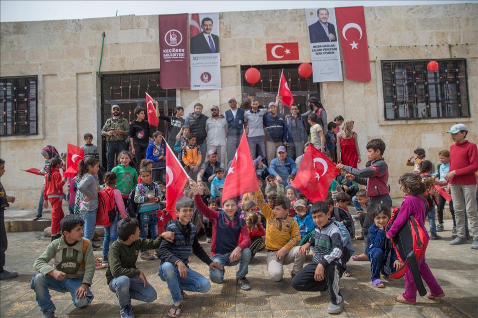Afrin terörden arındırıldı çocuklar okulla buluştu