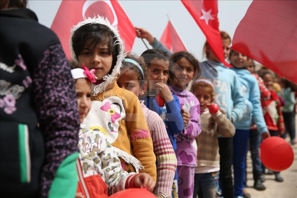 Afrin terörden arındırıldı çocuklar okulla buluştu