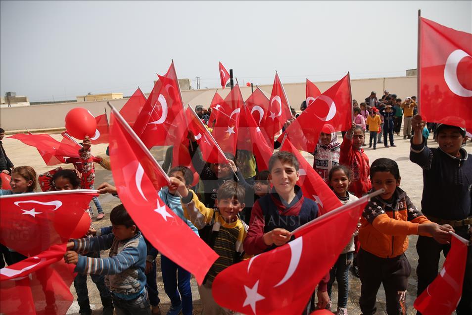 Afrin terörden arındırıldı çocuklar okulla buluştu