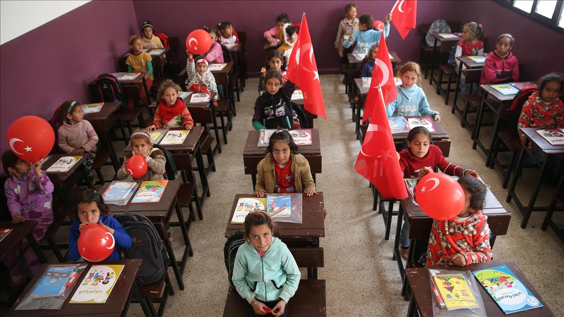 Afrin terörden arındırıldı çocuklar okulla buluştu
