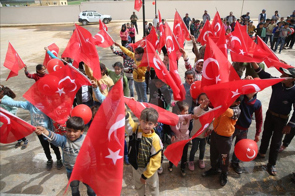Afrin terörden arındırıldı çocuklar okulla buluştu
