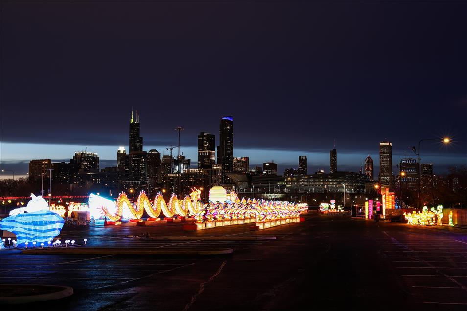 Dragon lights exhibit in Chicago Anadolu Ajansı