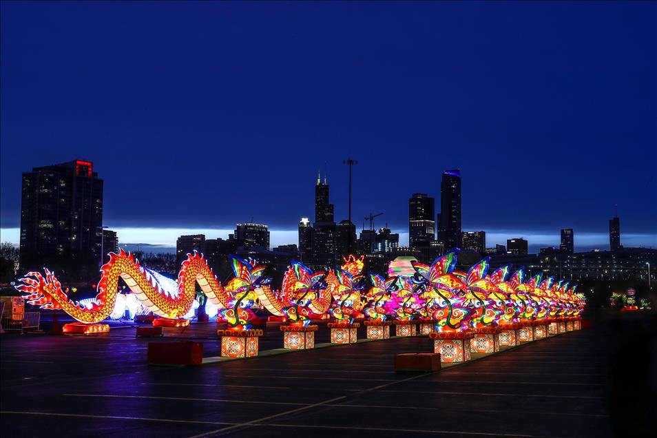 Dragon lights exhibit in Chicago Anadolu Ajansı