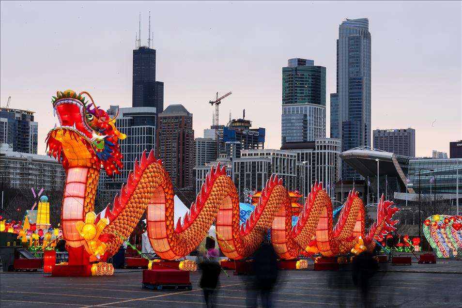 Dragon lights exhibit in Chicago Anadolu Ajansı