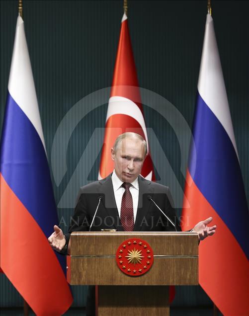 Erdogan - Putin mengadakan konferensi pers di Ankara