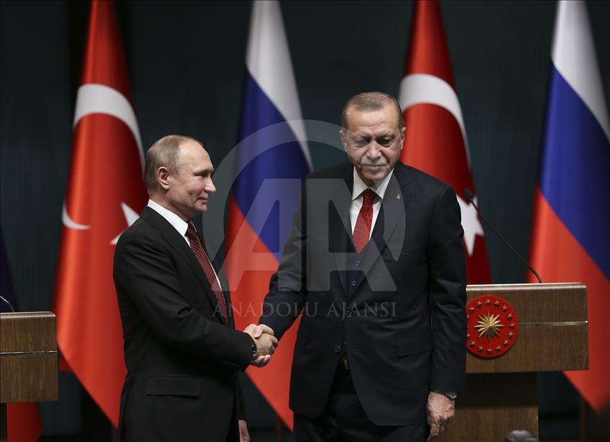 Erdogan - Putin mengadakan konferensi pers di Ankara