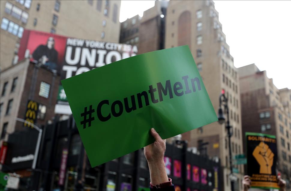 New York construction workers protest