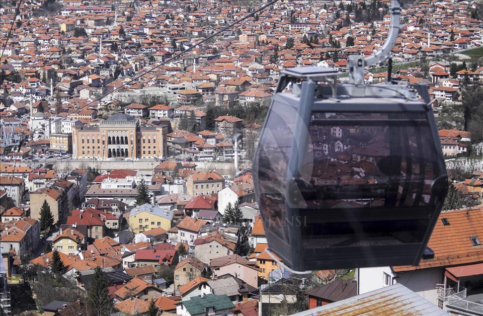 Saraybosna'nın sembollerinden teleferik küllerinden doğdu