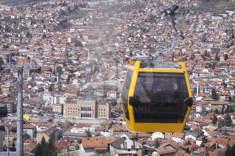 Saraybosna'nın sembollerinden teleferik küllerinden doğdu