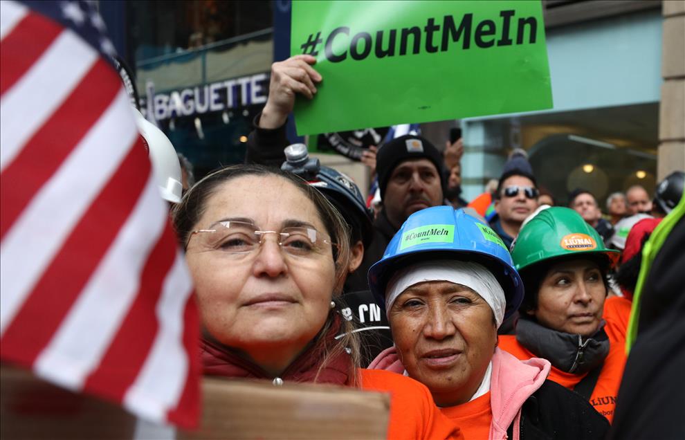 New York construction workers protest