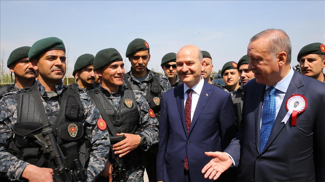 Erdoğan, Soylu ve beraberindeki polis heyetini Külliye'de kabul etti